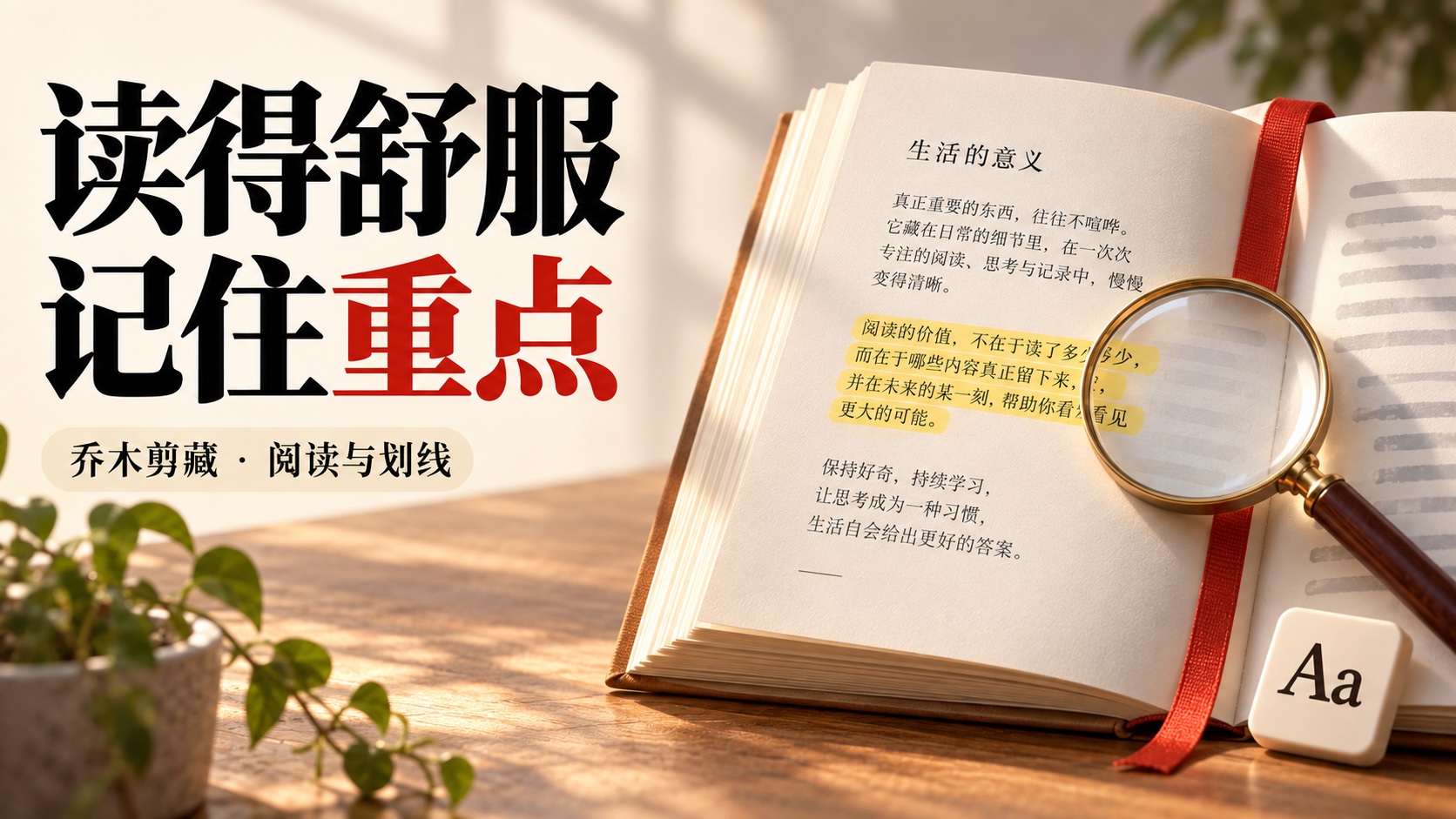 阅读与划线：读得舒服，记住重点